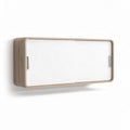 Étagère murale en bois avec portes blanches pour espace de rangement 60 x 30 x 15cm