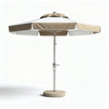 Parasol déporté beige en aluminium avec base en béton 250 x 250 x 270cm